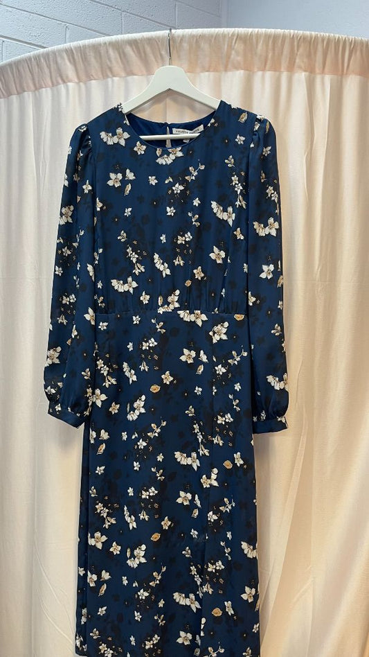 dark floral CONTEMPORARY CONCEPTS floral dress, m