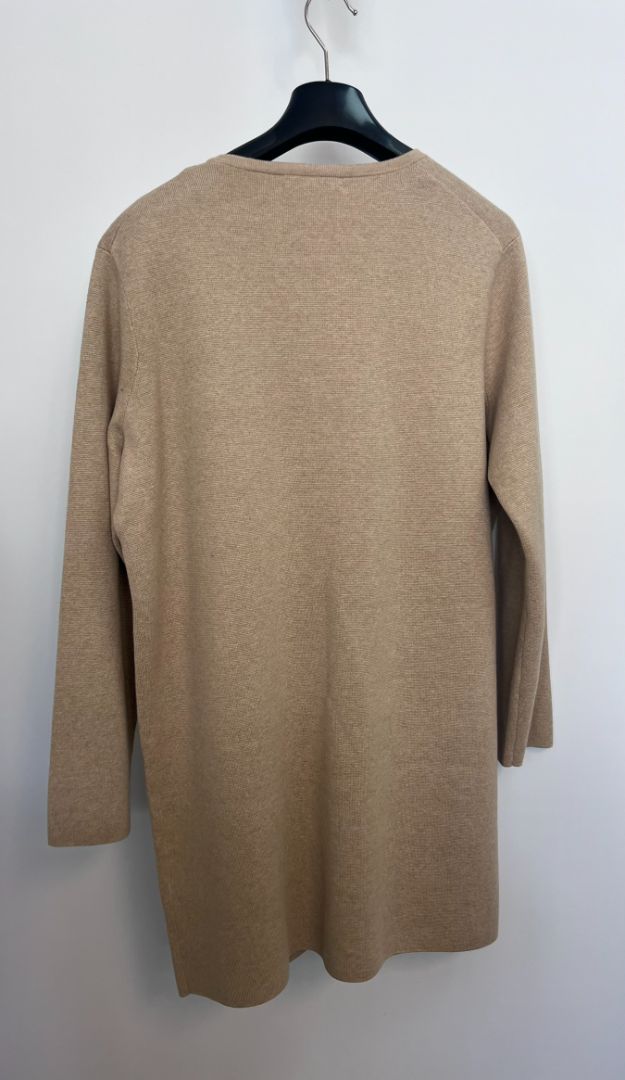 beige JCREW sweater coat, S