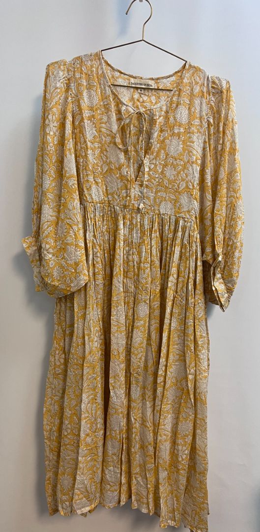 yellow multi Daughters of India summer dress, XL