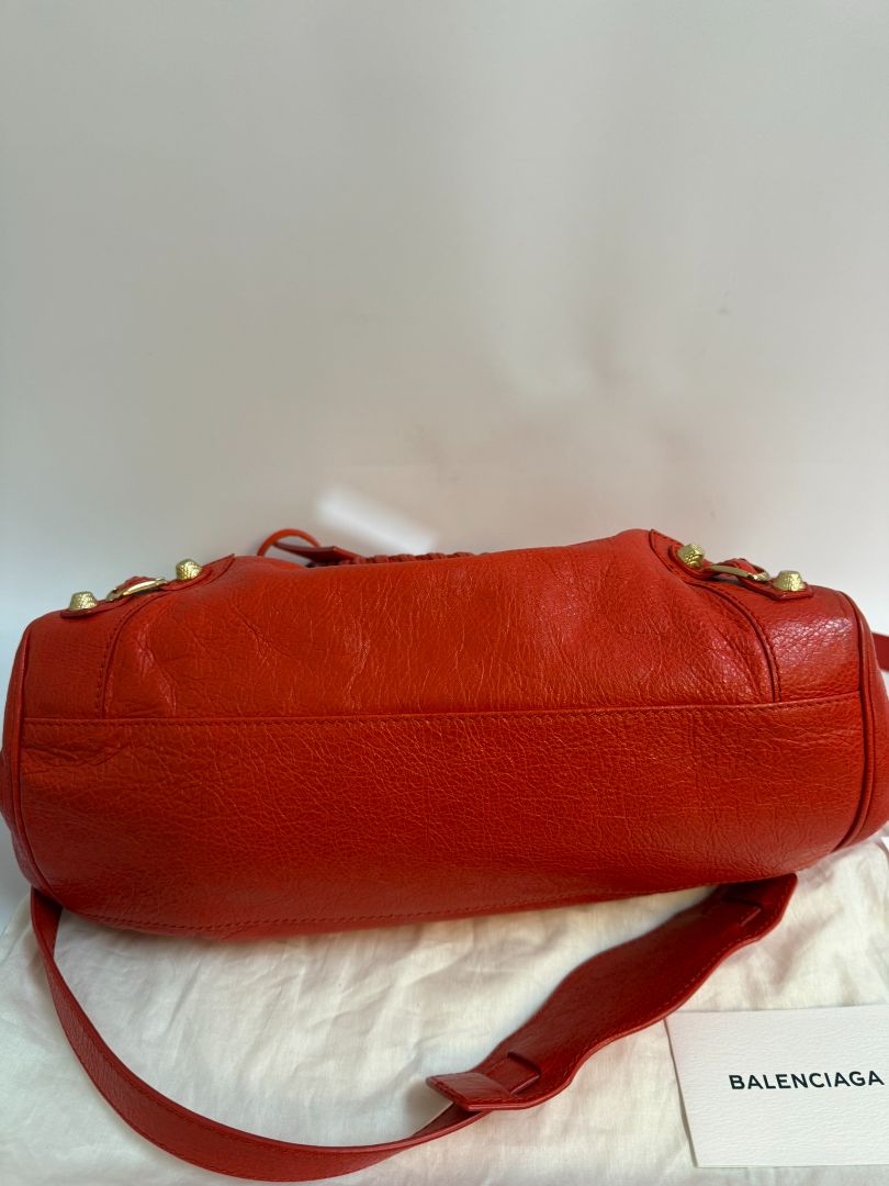 Pleine Fleur Aniline Balenciaga city town bag, 15 x 9.5 x 5.5 x 4in drop