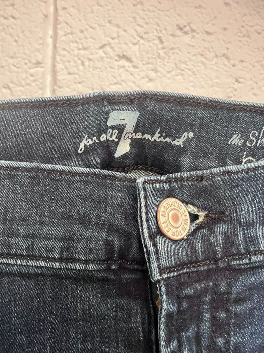 dark navy 7 for all mankind skinny bootcut jeans, 27