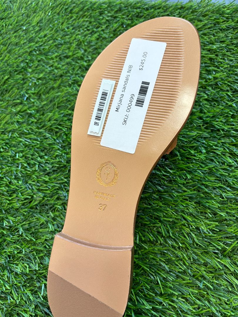 camel vacchetta Sarah Flint Mirjana sandals NIB, 37 IT