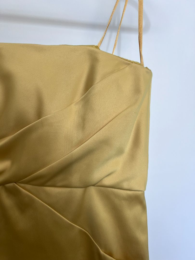 yellow BCBG Paris strapless dress, 2