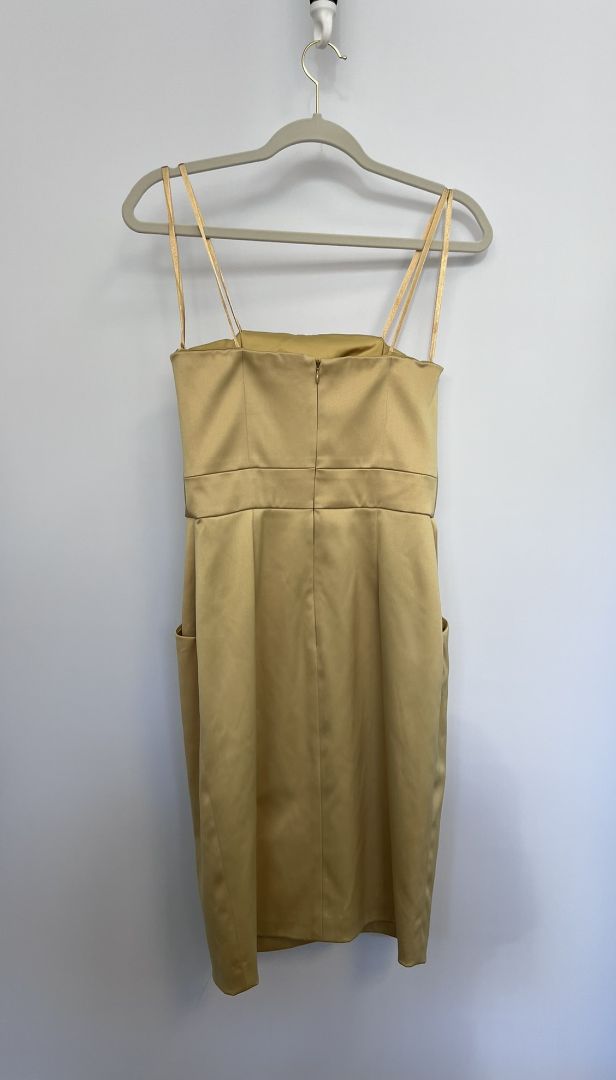 yellow BCBG Paris strapless dress, 2