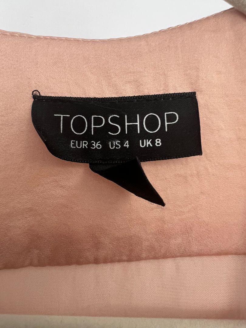 rose pink Topshop wrap dress, US 4