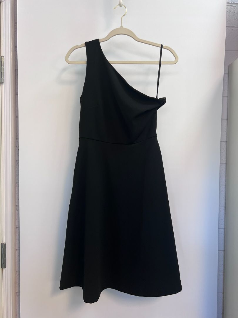 black Banana Republic one shoulder a line dress, 4
