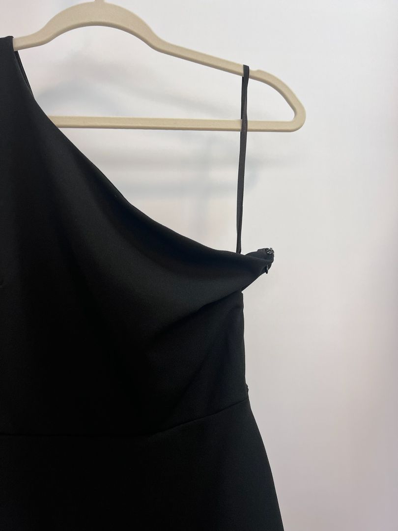 black Banana Republic one shoulder a line dress, 4
