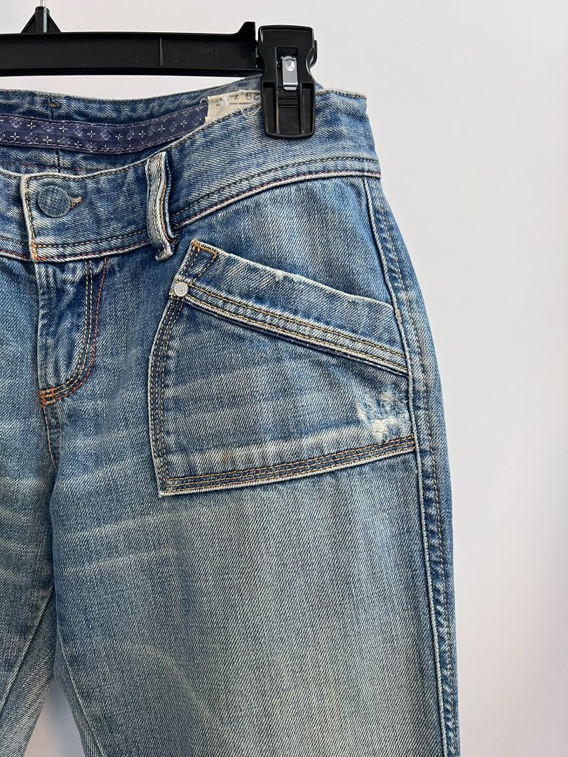 denim wash Diesel straight leg jeans, 29 x 30