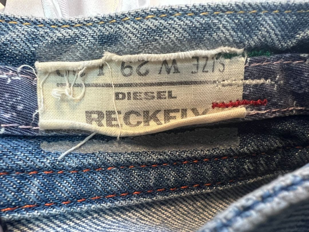 denim wash Diesel straight leg jeans, 29 x 30
