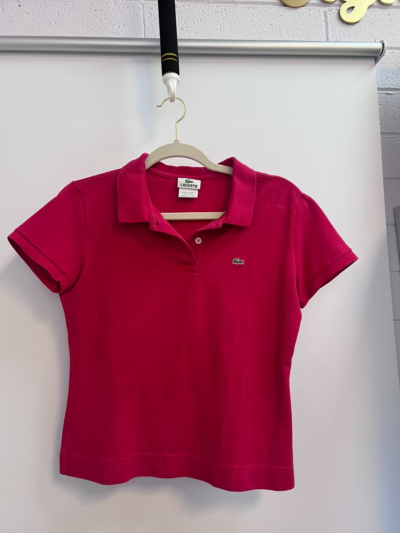 pink Lacoste polo shirt, 42