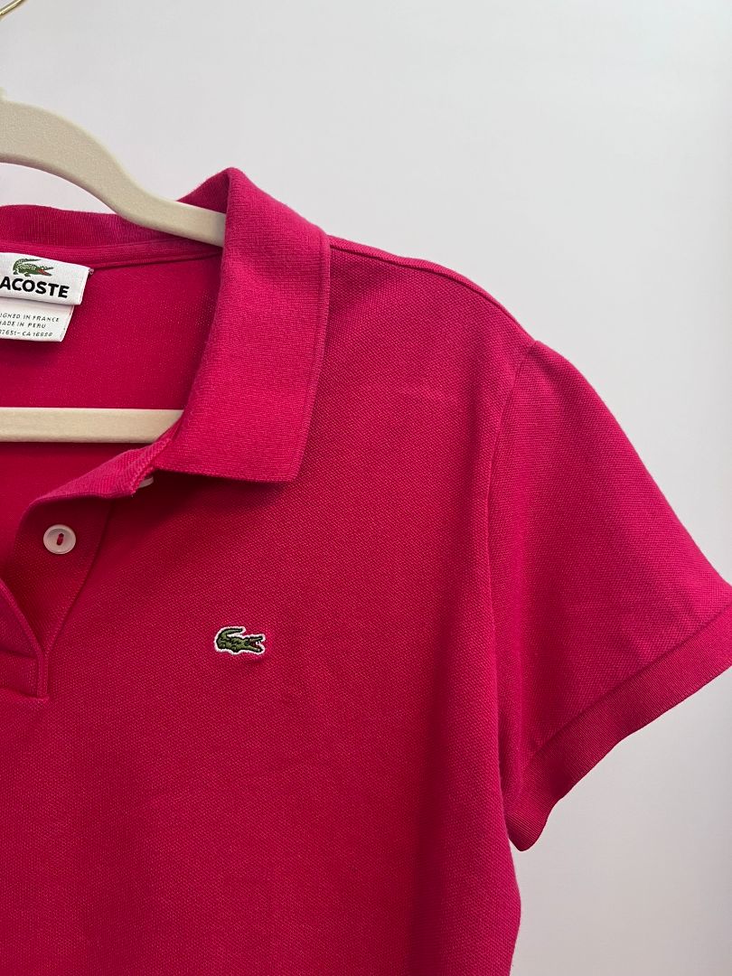pink Lacoste polo shirt, 42