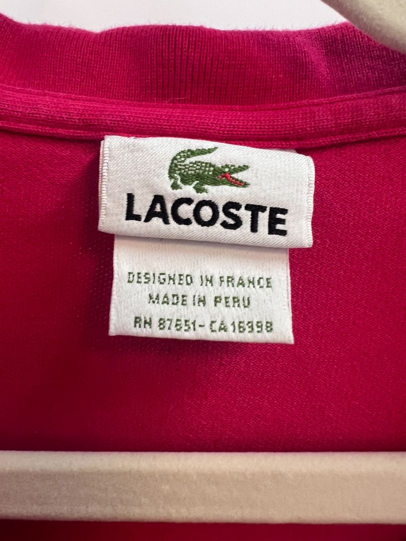 pink Lacoste polo shirt, 42
