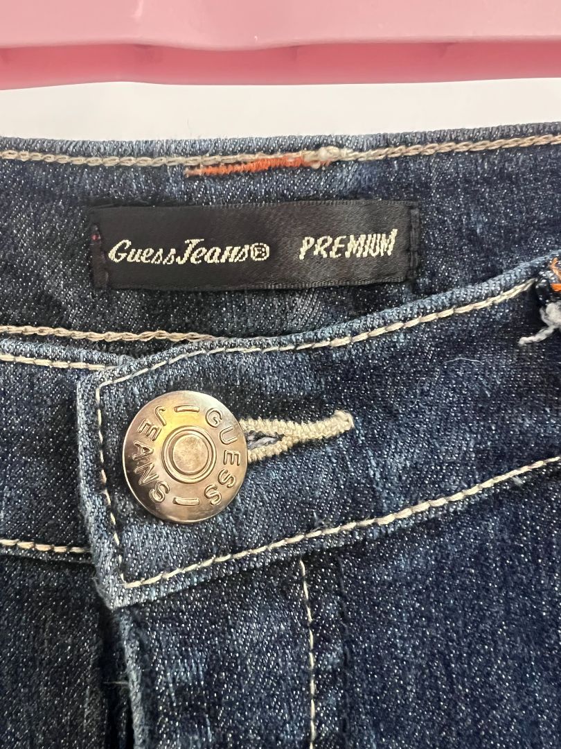 dark wash Guess straight leg jeans, 32 x 30