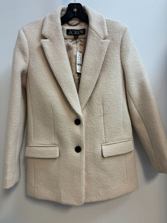 beige JCREW 2 button coat, 0
