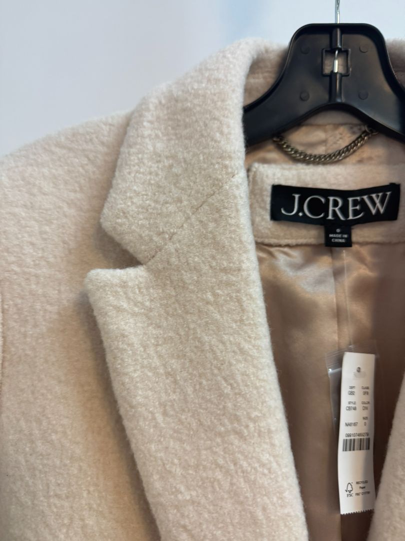 beige JCREW 2 button coat, 0