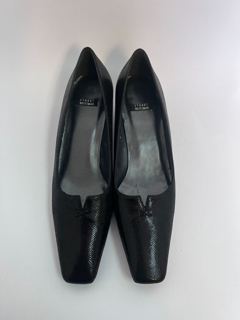 black Stuart Weitzman low heels, 8A