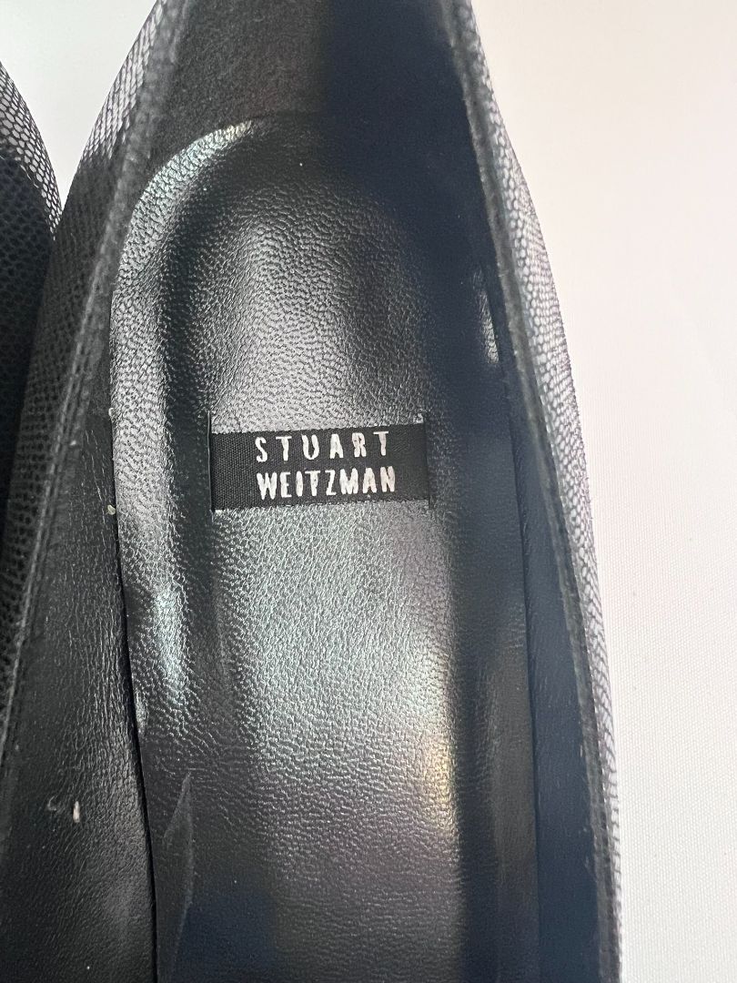 black Stuart Weitzman low heels, 8A