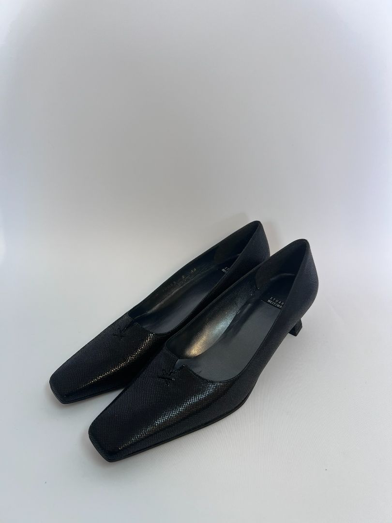 black Stuart Weitzman low heels, 8A