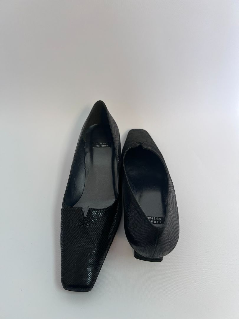black Stuart Weitzman low heels, 8A