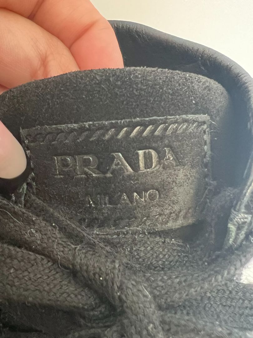 black and white Prada sneakers, 38