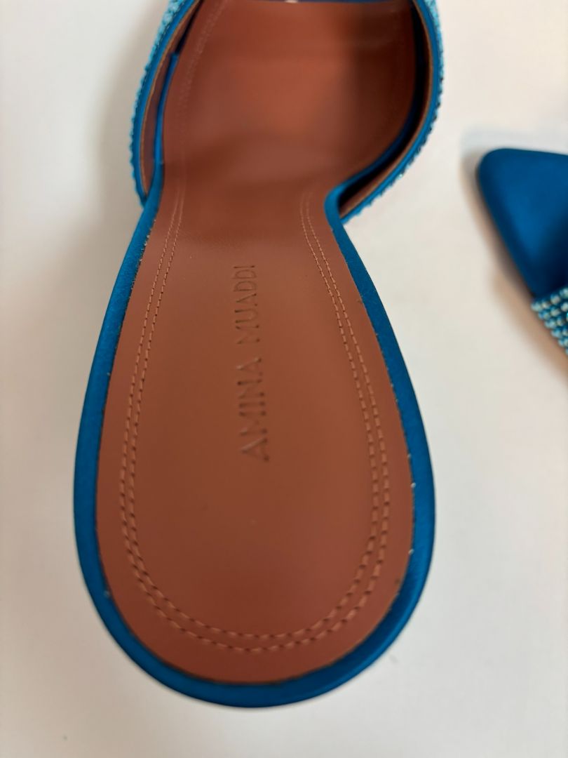 blue Amina Mouddi jeweled heels, 39