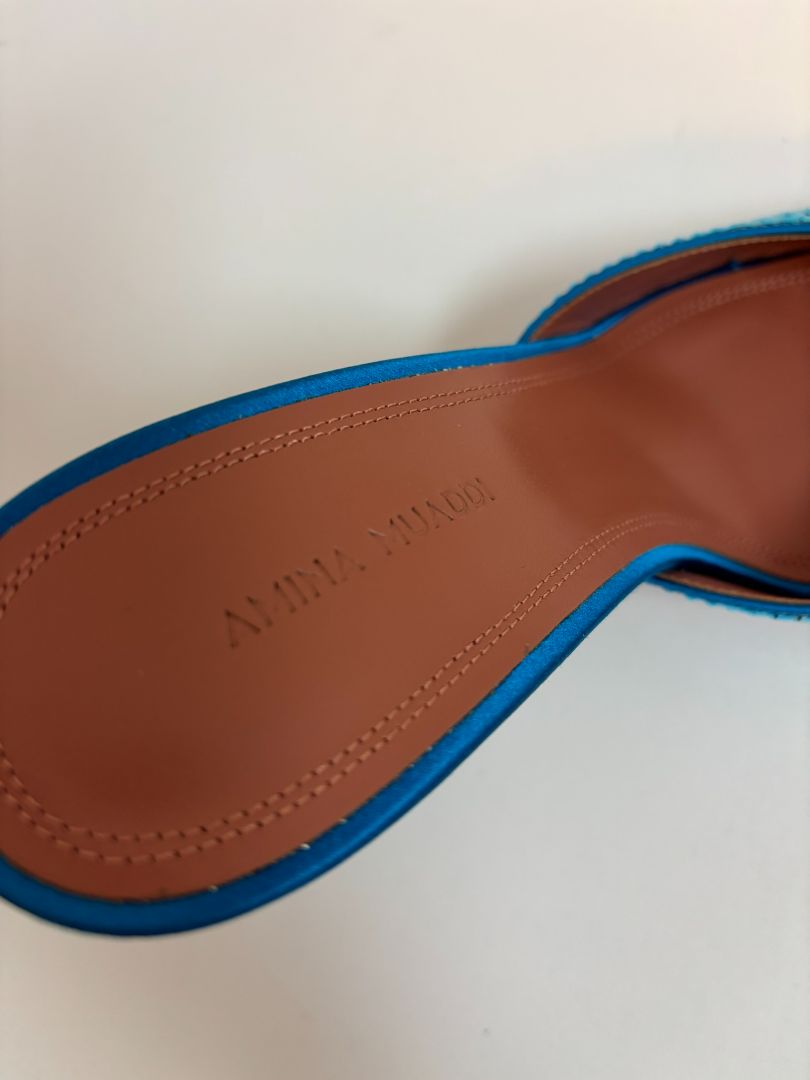 blue Amina Mouddi jeweled heels, 39