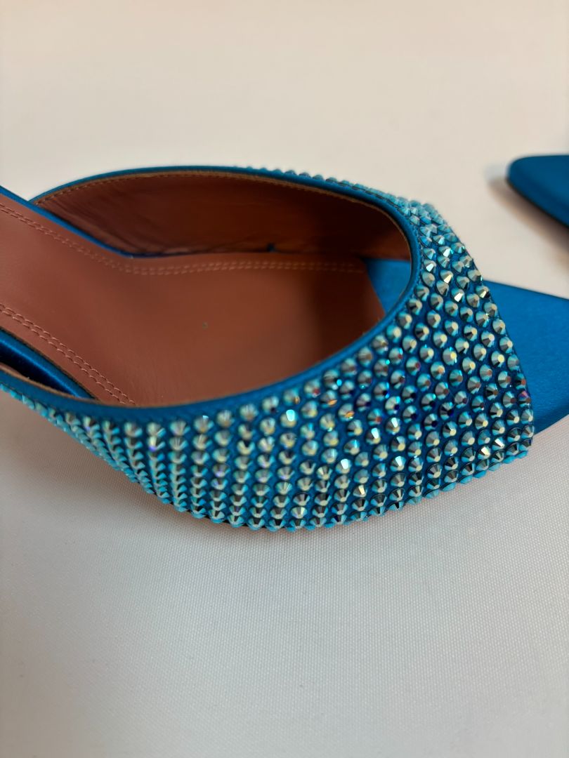 blue Amina Mouddi jeweled heels, 39