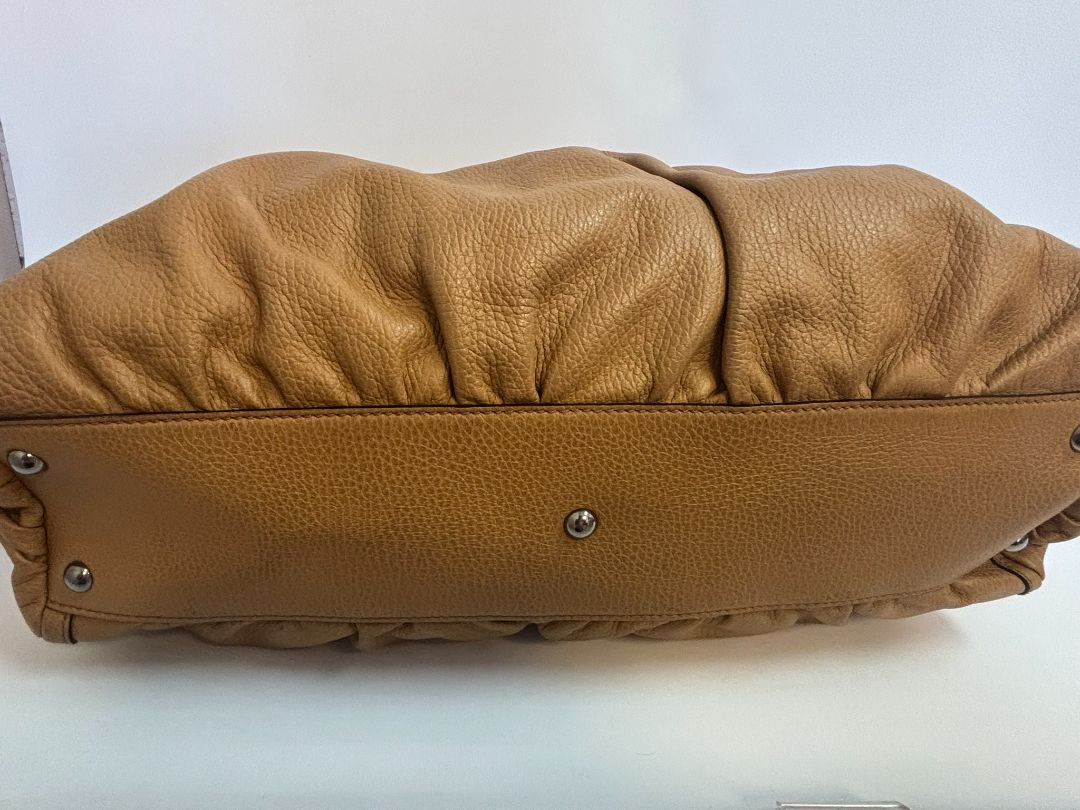 tan Gucci hobo bag, 16 x 10x 5 approx handle 9 inches