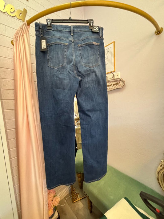 faded indigo Joe's High rise wide leg NWT, 33