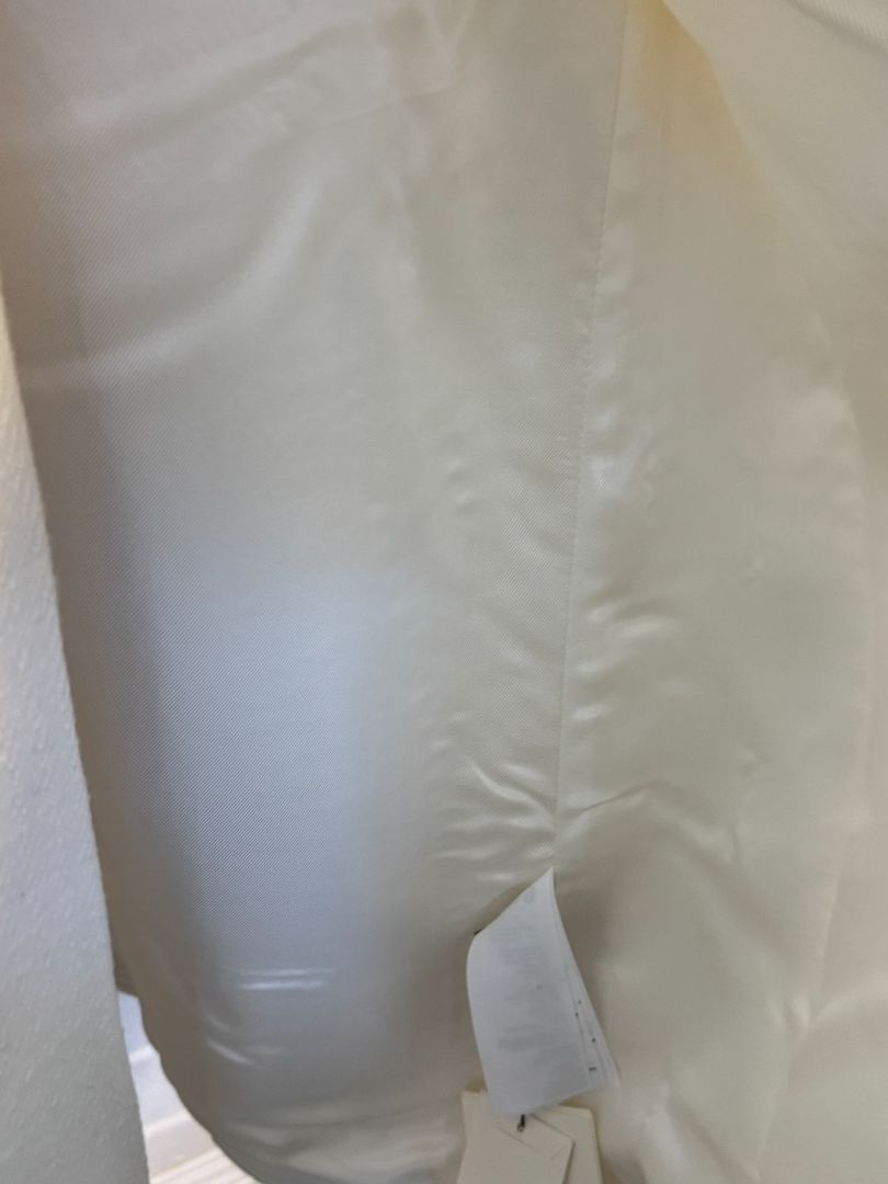 white Sandro double breast coat, L