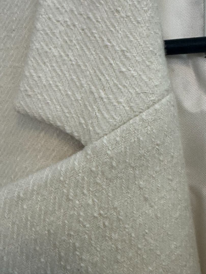 white Sandro double breast coat, L