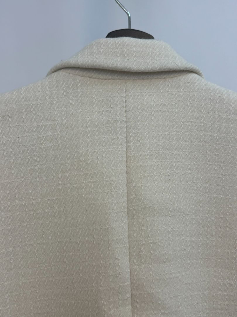 white Sandro double breast coat, L