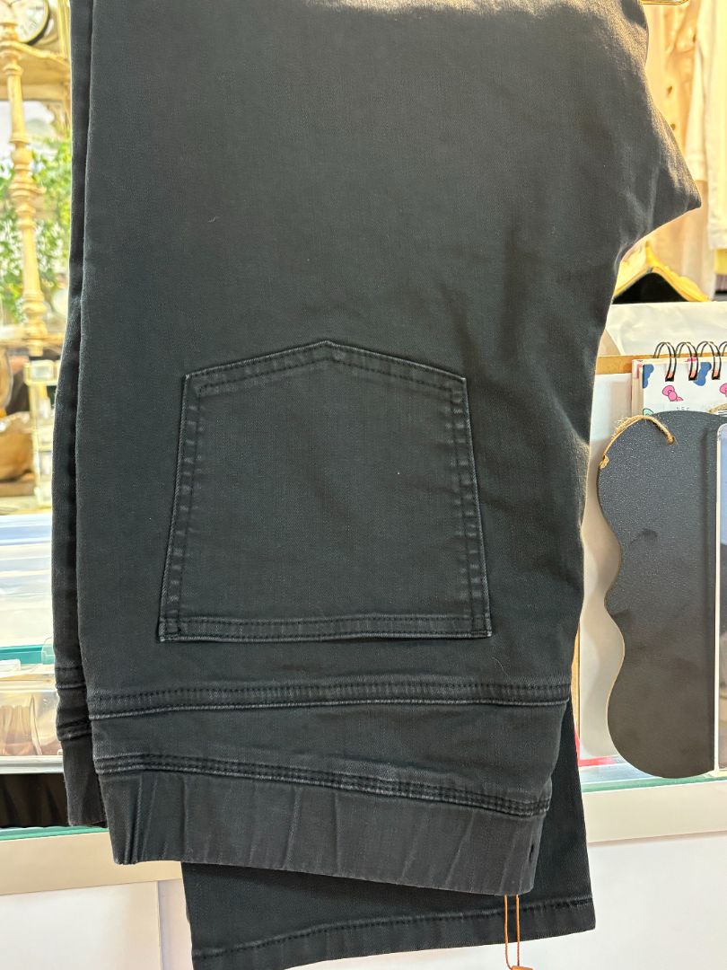 black Eileen Fisher stretch denim pants, L