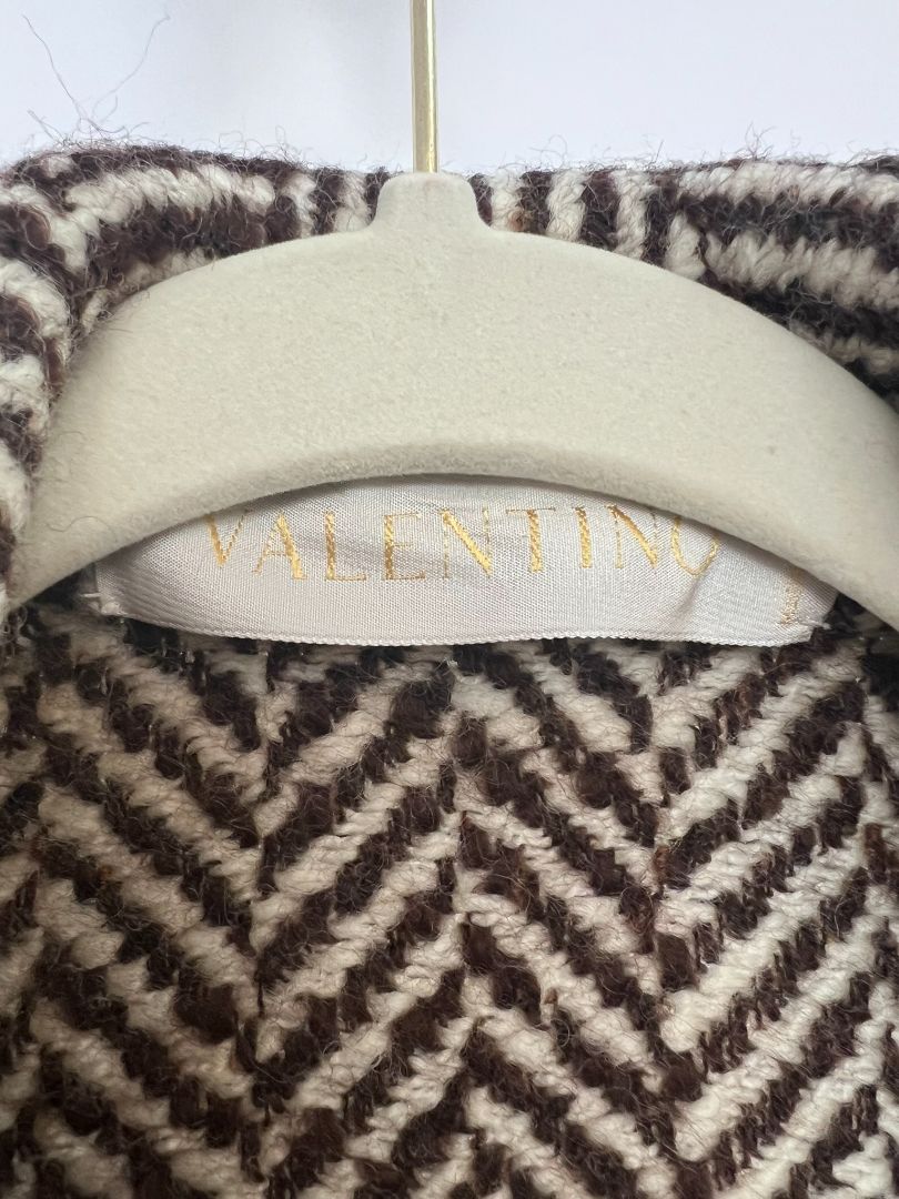 Valentino Herringbone Blazer Size 6
