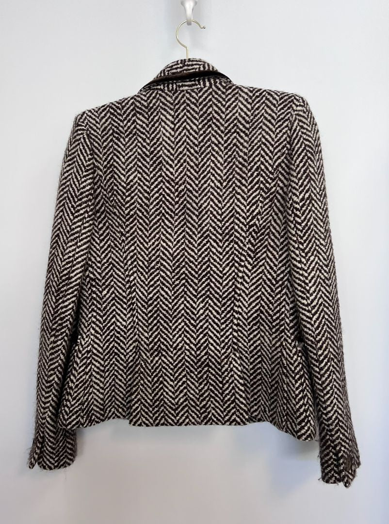 Valentino Herringbone Blazer Size 6