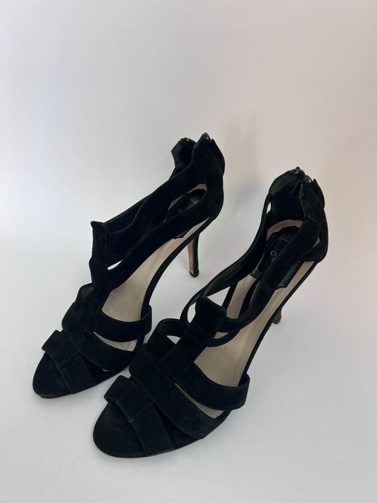 black Christian Dior peep toe pumps, 40 EU