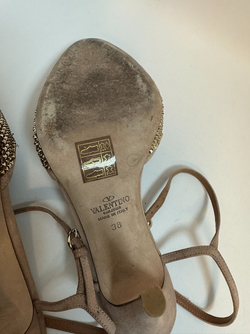 beige & gold Valentino Garavani pumps, 38