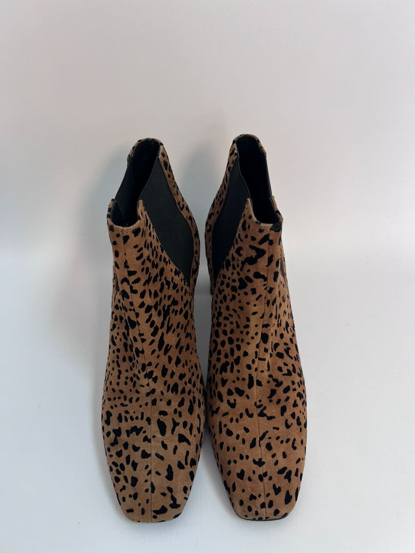 brown multi rag & bone cheetah print booties, 10