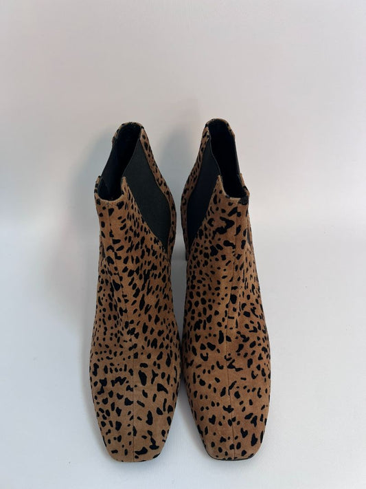 brown multi rag & bone cheetah print booties, 10
