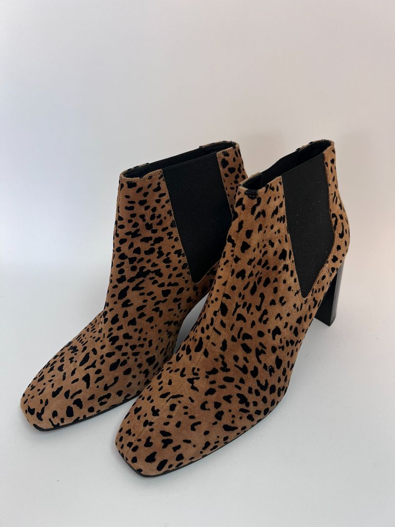 brown multi rag & bone cheetah print booties, 10