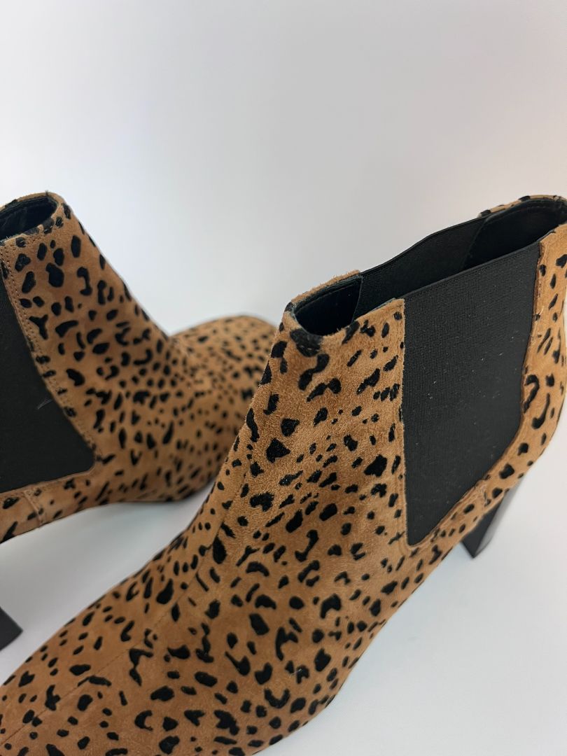 brown multi rag & bone cheetah print booties, 10