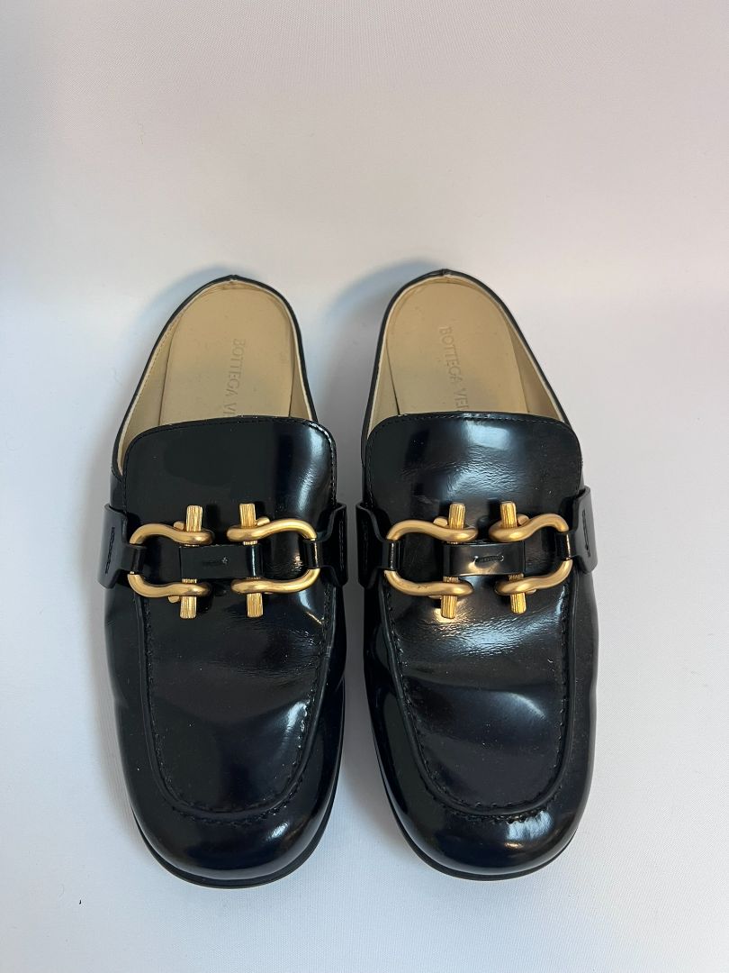 black Bottega Veneta designer mule, 37