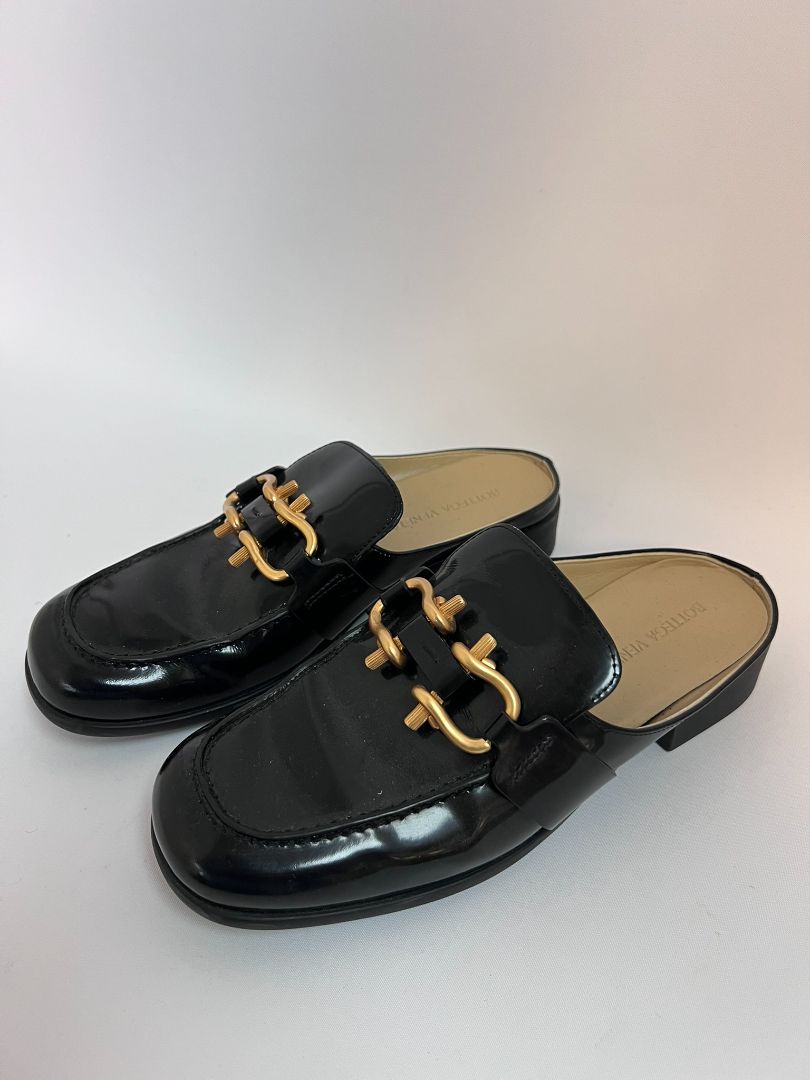 black Bottega Veneta designer mule, 37