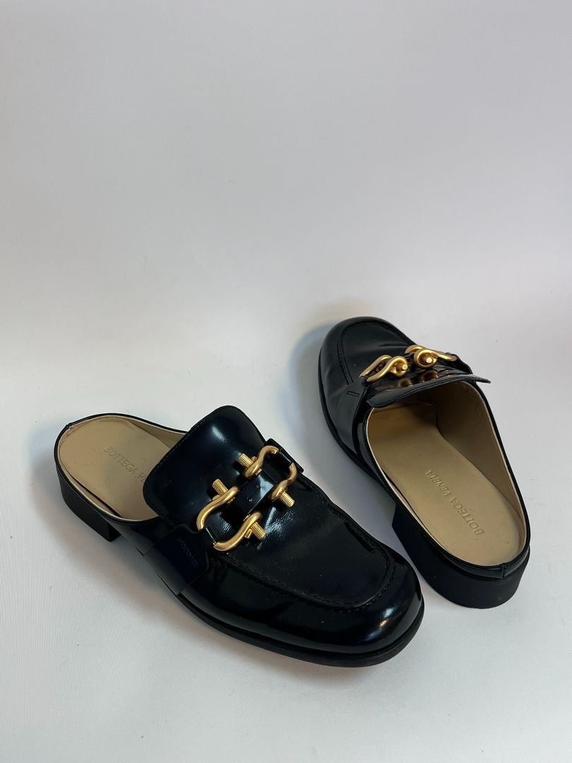 black Bottega Veneta designer mule, 37