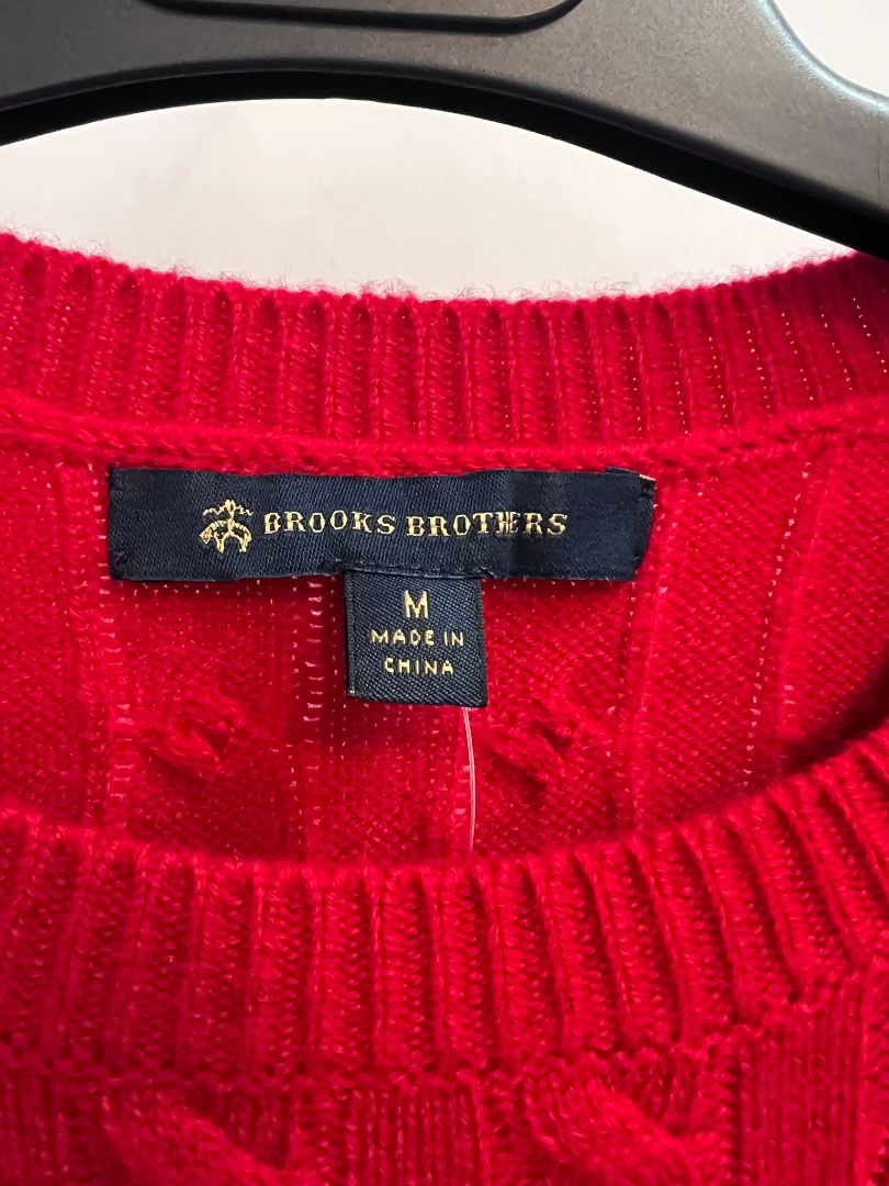 Brooks Brothers Red Cashmere Sweater, Medium NWT