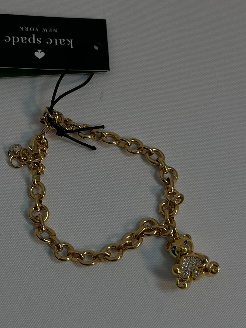 gold Kate Spade charm bracelet, one size