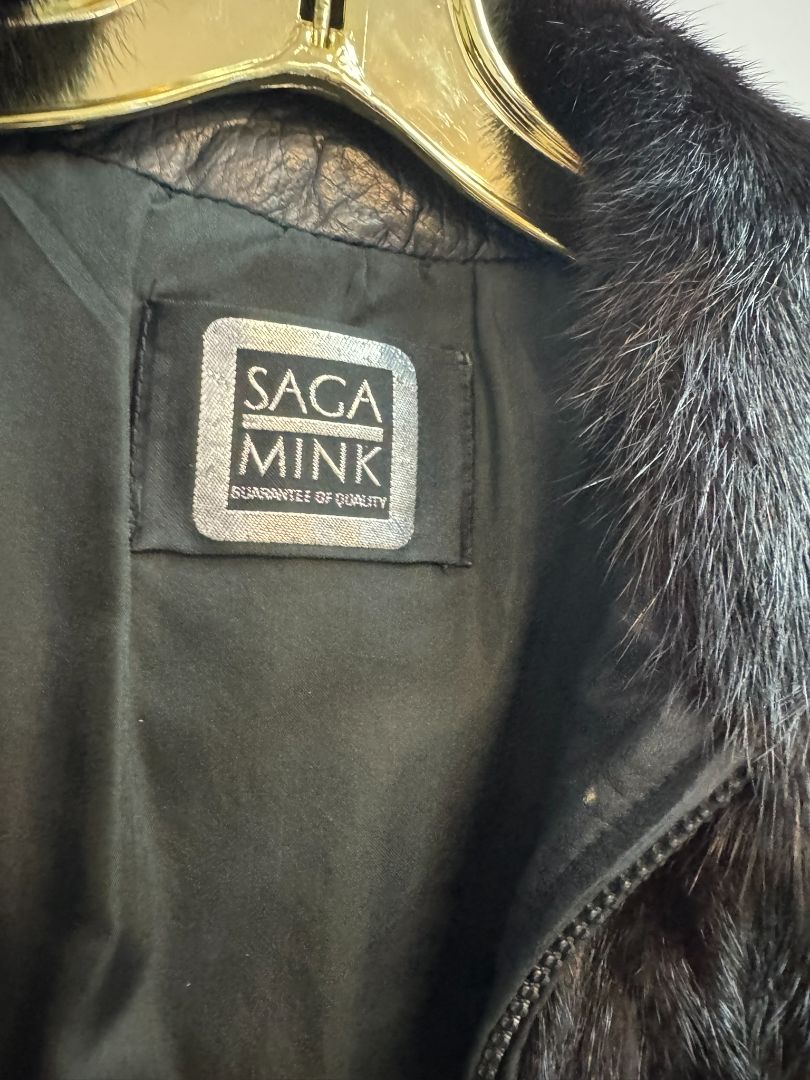 black Saga Mink bomber fur jacket, 4