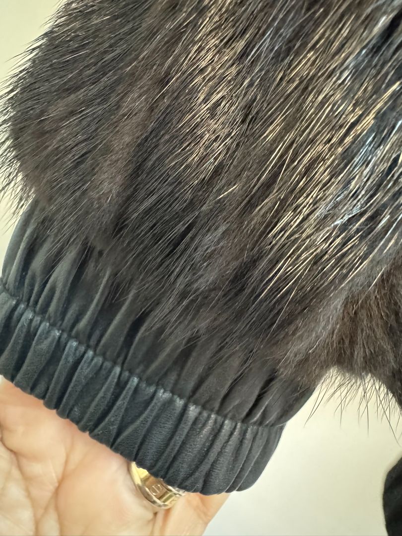 black Saga Mink bomber fur jacket, 4