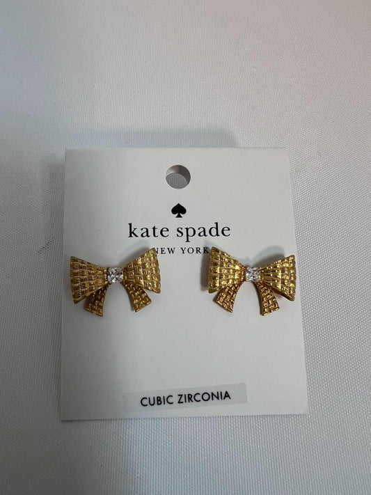 gold Kate Spade bow earrings, one size