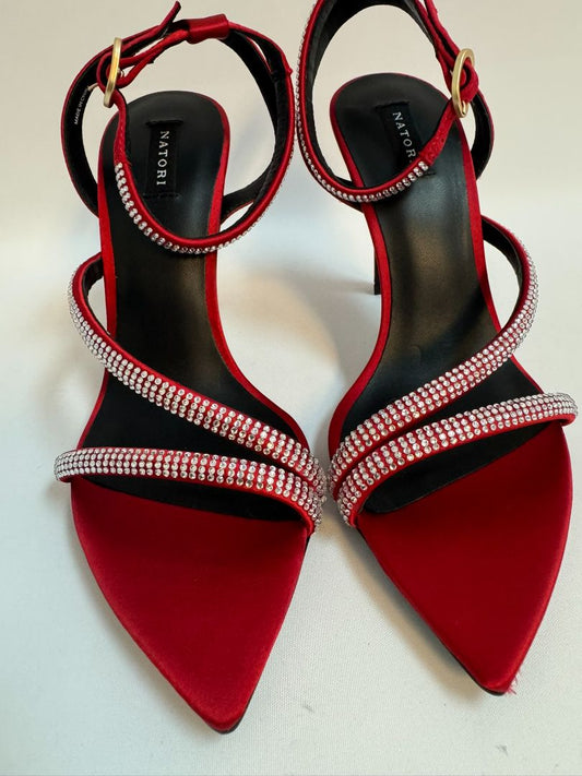 ruby red Natori strappy sandals, 7